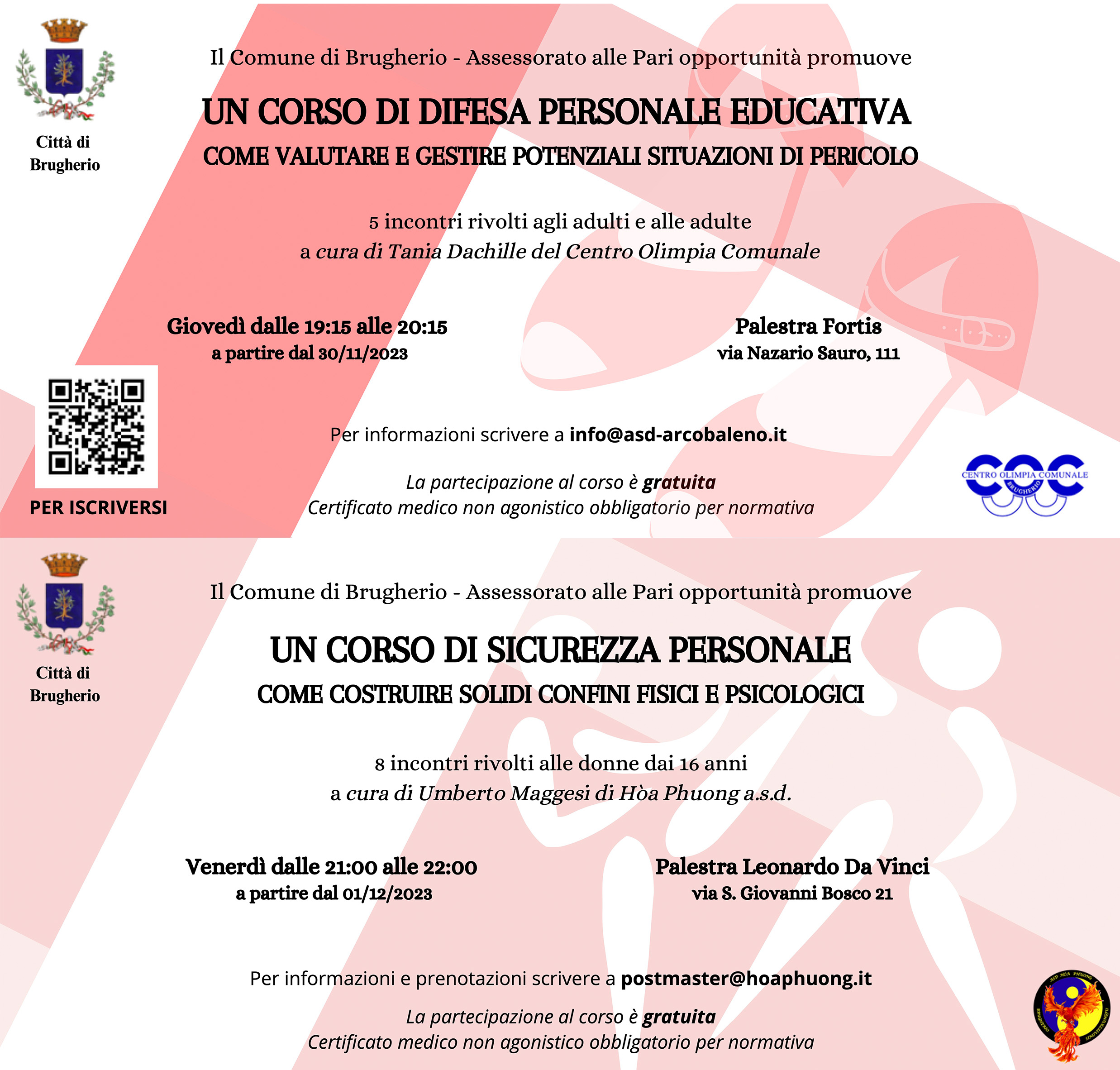 immagine In partenza due corsi di difesa personale rivolti in prevalenza alle donne