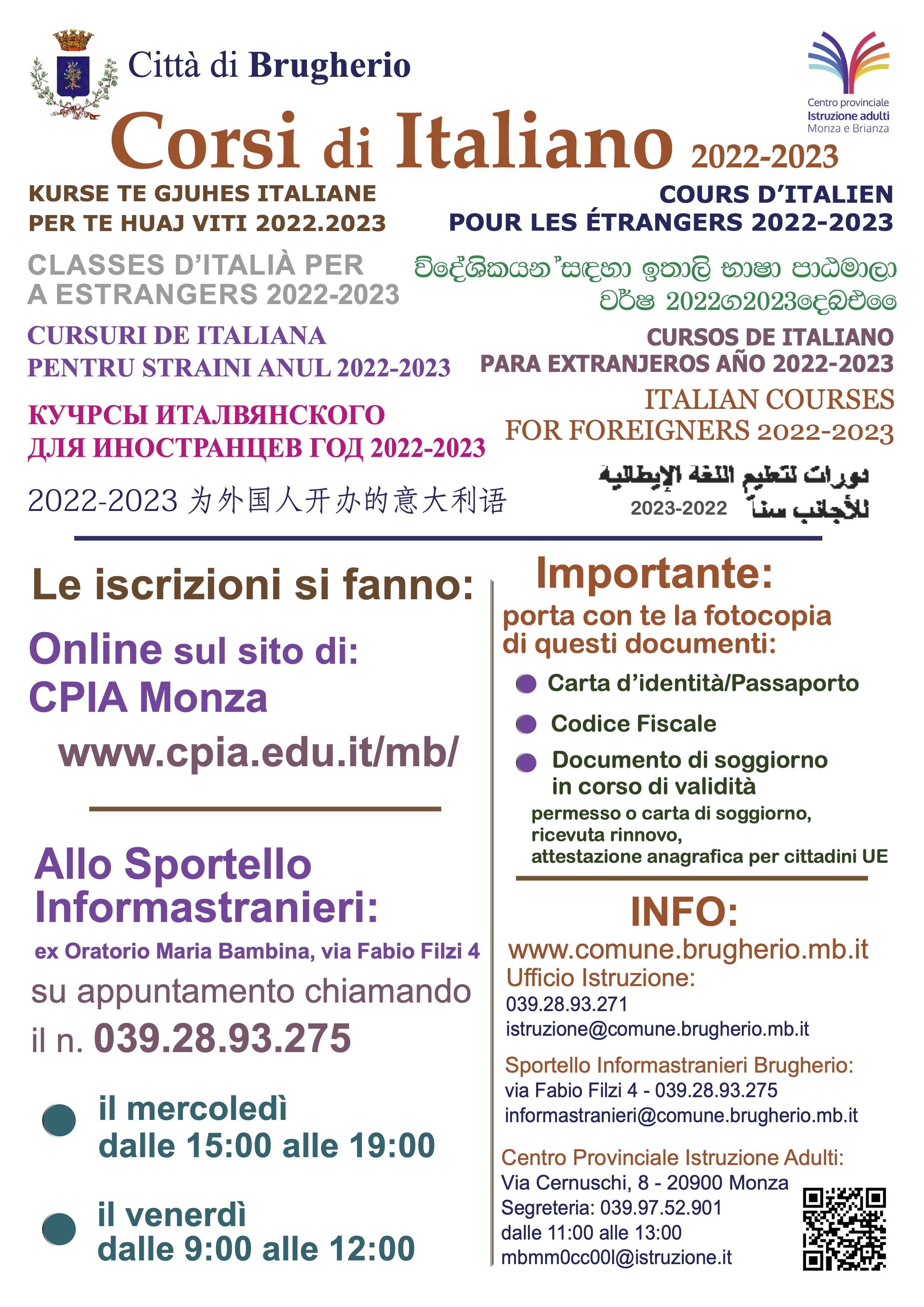 Immagine Iscrizione ai corsi di italiano per stranieri L2