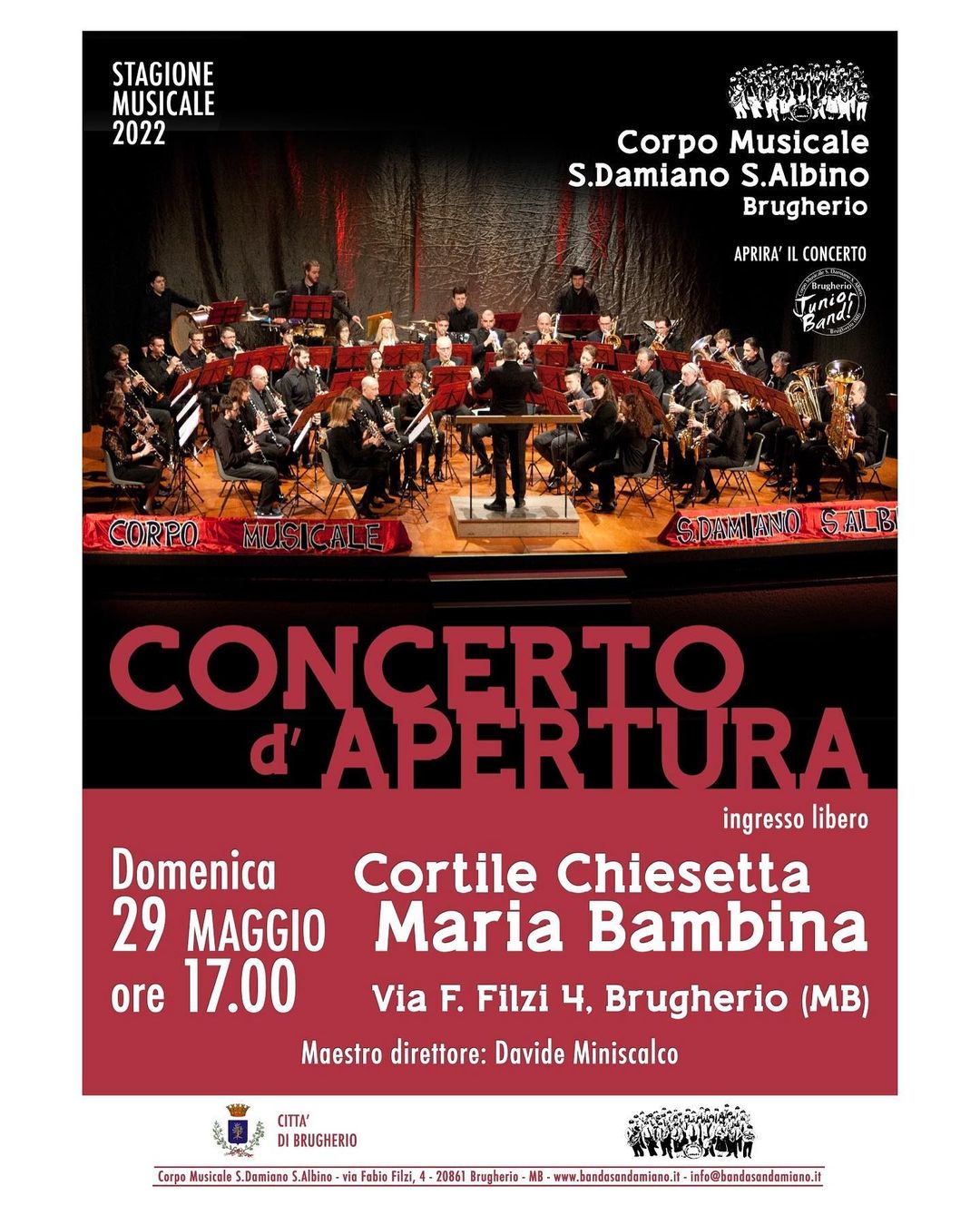 immagine Ripartono i concerti del Corpo Musicale S. Damiano S. Albino