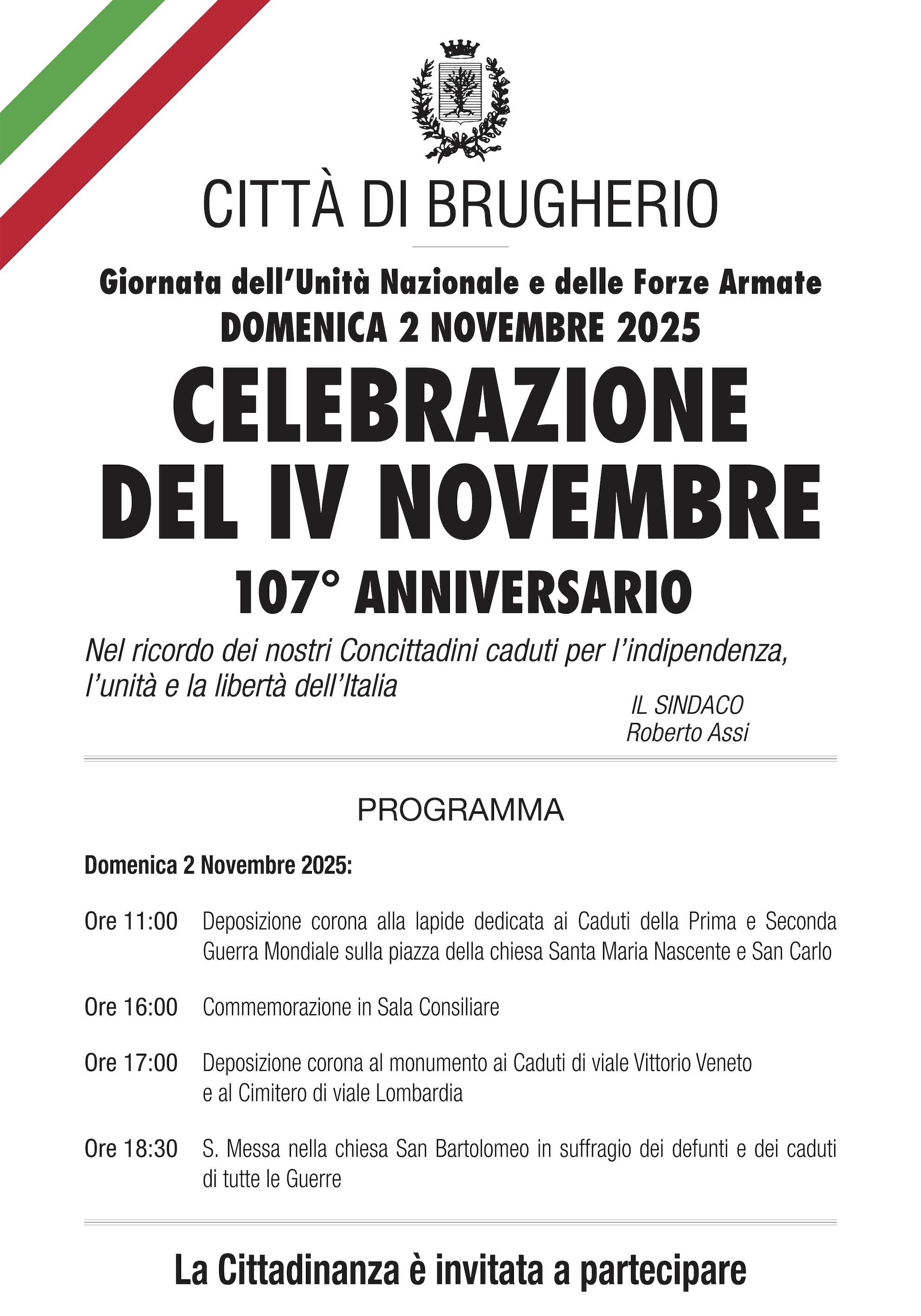 4 novembre, Giornata dell'Unità Nazionale e delle Forze Armate