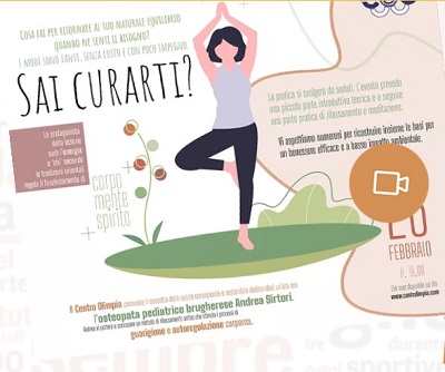 immagine Sai Curarti? Seminario online realizzato dal Centro Olimpia di Brugherio