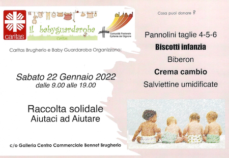 immagine Al Bennet i volontari Caritas per la raccolta di prodotti per bimbi e neonati